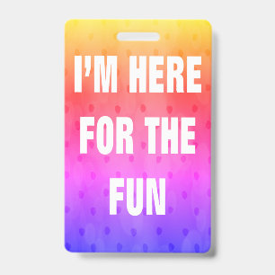 Cruise Ship Badge Lanyard Pink Here For The Fun ID Badge