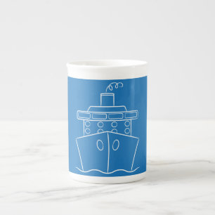 Cruise ship bone china mug