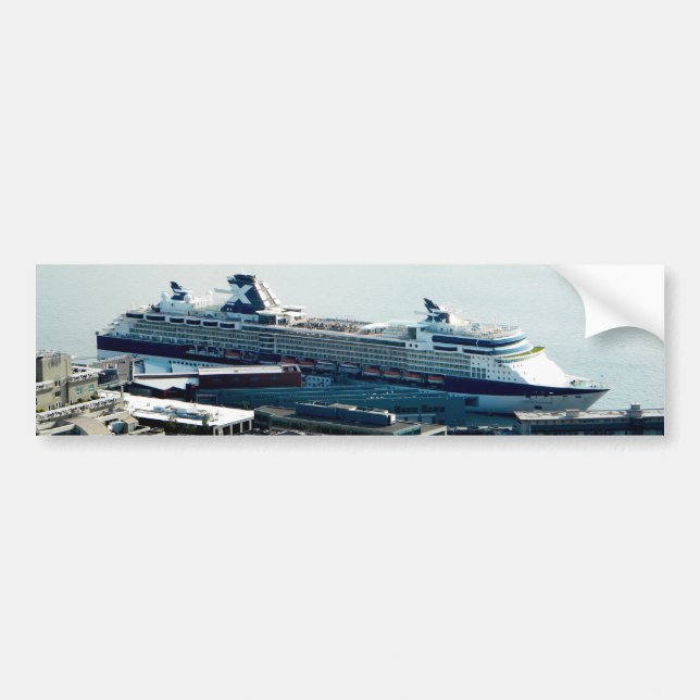 Cruise Ship Bumper Sticker (Front)