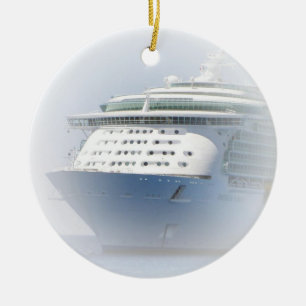 Cruise Ship Cameo Ceramic Tree Decoration