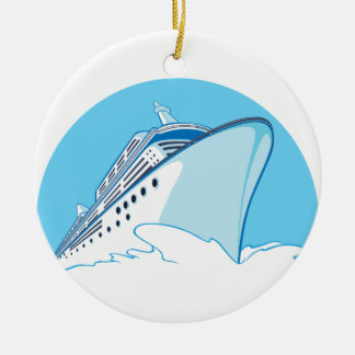 Cruise Ship Ceramic Ornament