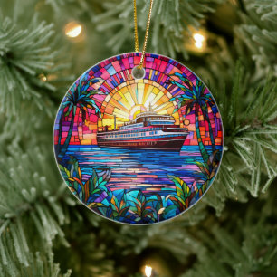 Cruise Ship  Ceramic Ornament