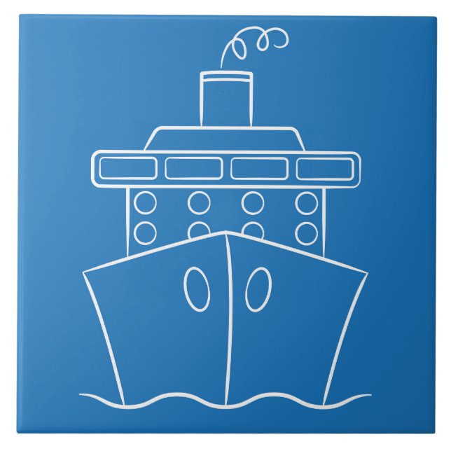 Cruise ship ceramic tile (Front)