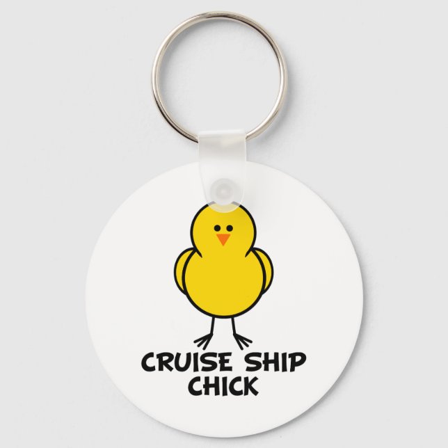 Cruise Ship Chick Key Ring (Front)