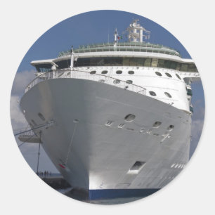 Cruise Ship Classic Round Sticker