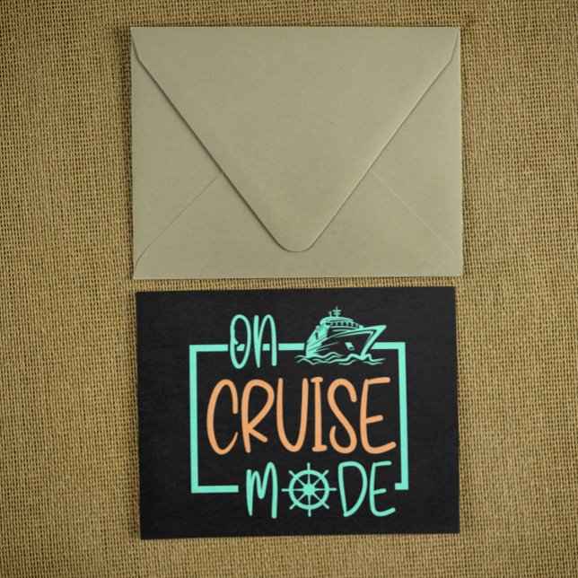 Cruise Ship Cruise Mode On Vacation Travel Postcard (cruise mode on ship postcard)