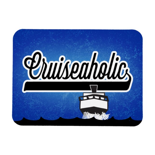 Cruise Ship Cruiseaholic Stateroom Cabin Door Sign Magnet (Horizontal)