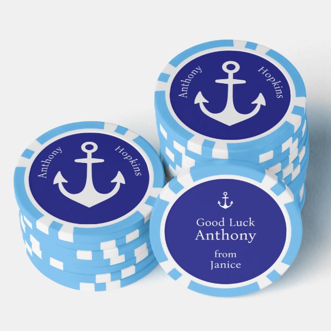 Cruise Ship Custom Anchor Poker Chips (Stack)