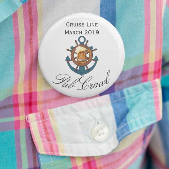 Cruise Ship Customise Pub Crawl Activity 6 Cm Round Badge (Creator Uploaded)