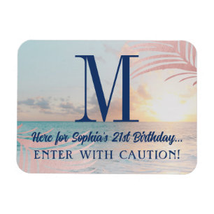 Cruise Ship Door Birthday Group Personalised Magnet