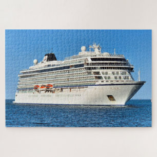 Cruise ship entering the channel jigsaw puzzle