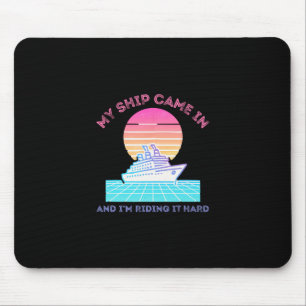 Cruise Ship Funny Vacation Travel Party Humor Beac Mouse Pad