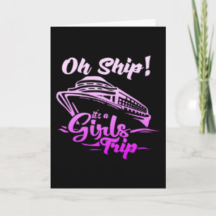 Cruise Ship Girls Trip Vacation Sea Yoyage Card