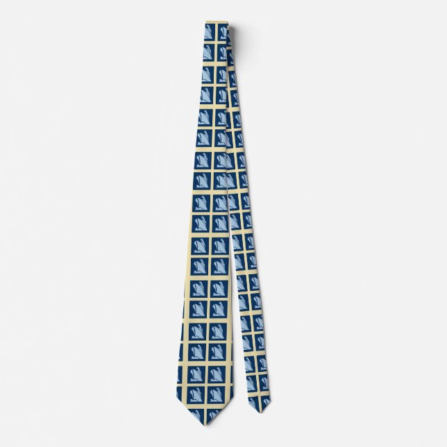 Cruise Ship Icon Pattern Double Sided Tie (Front)