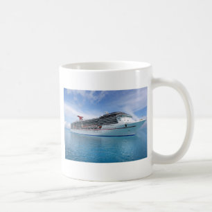 Cruise ship in Caribbean waters Coffee Mug