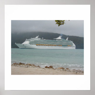 Cruise Ship in Haiti Poster