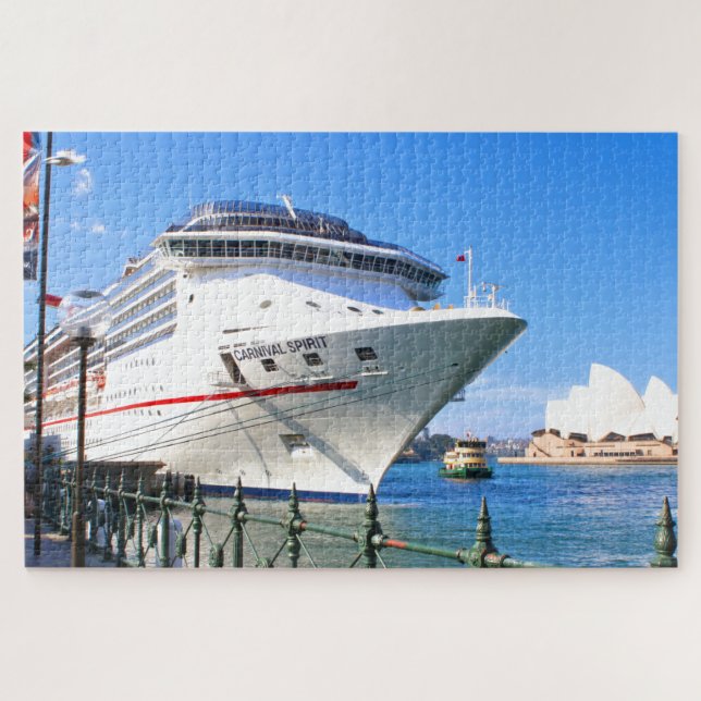Cruise Ship in port Jigsaw Puzzle (Horizontal)