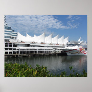 Cruise Ship in Vancouver, B.C. Canada Poster