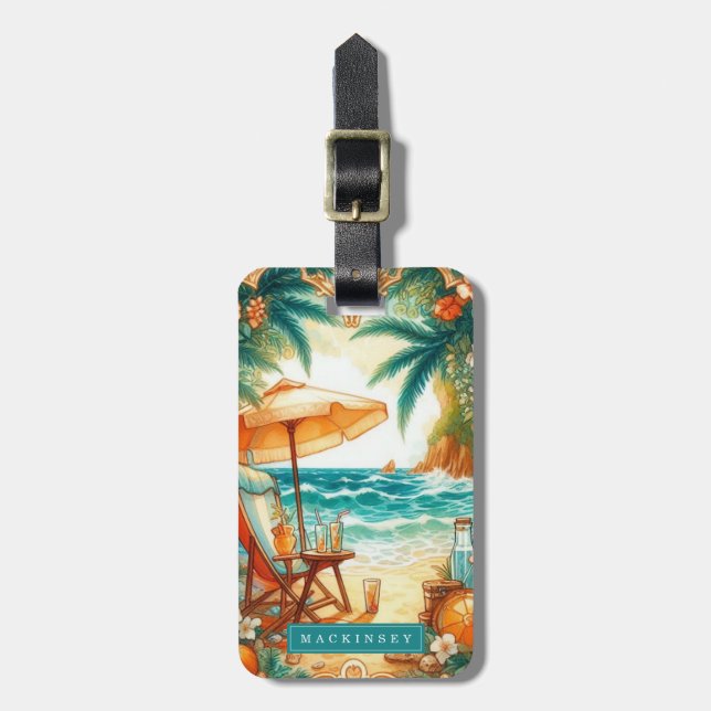 Cruise Ship Luggage Tag (Front Vertical)