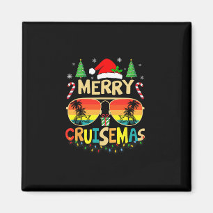 Cruise Ship Merry Christmas Lights Cruising Vacati Magnet