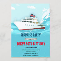 Cruise ship party invitation