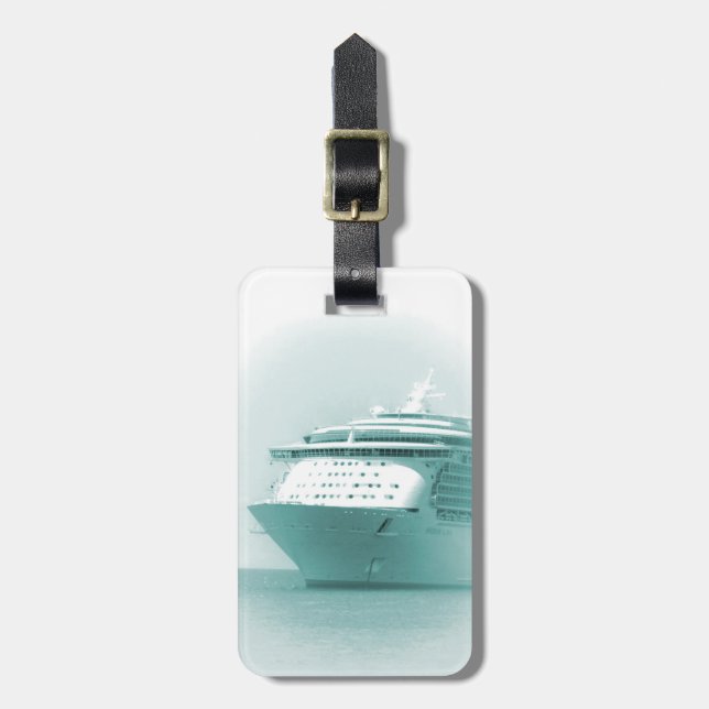 Cruise Ship Personalised Luggage Tag (Front Vertical)