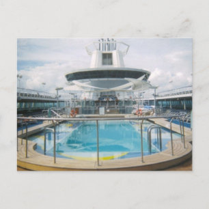 Cruise Ship Pool Postcard
