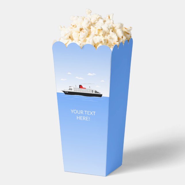 Cruise Ship Popcorn Favour Box (Popped)