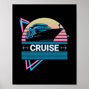 Cruise Ship Retro Poster