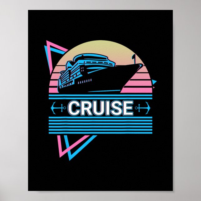 Cruise Ship Retro  Poster (Front)