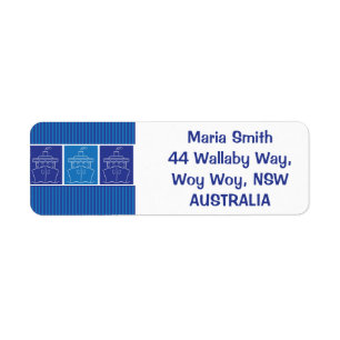 Cruise ship return address label