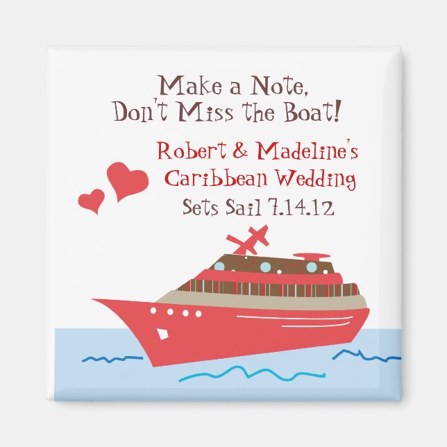 Cruise Ship Save the Date Magnets (Front)