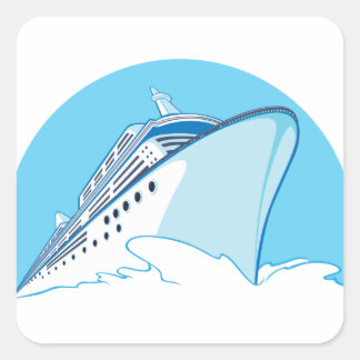 Cruise Ship Square Sticker