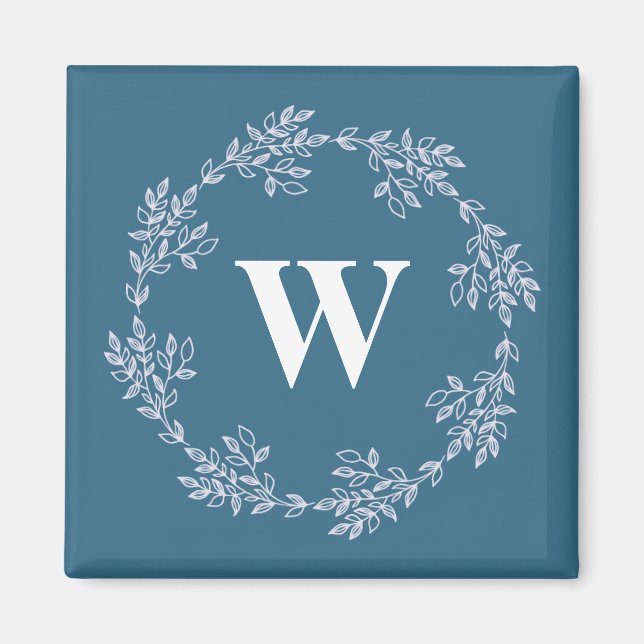 Cruise Ship Stateroom Cabin Door Monogram Blue Magnet (Front)