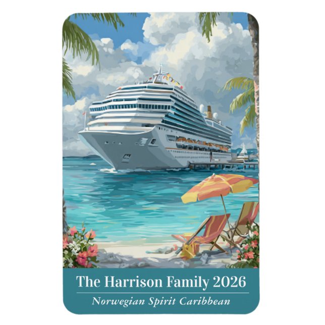 Cruise Ship Stateroom Magnet (Vertical)