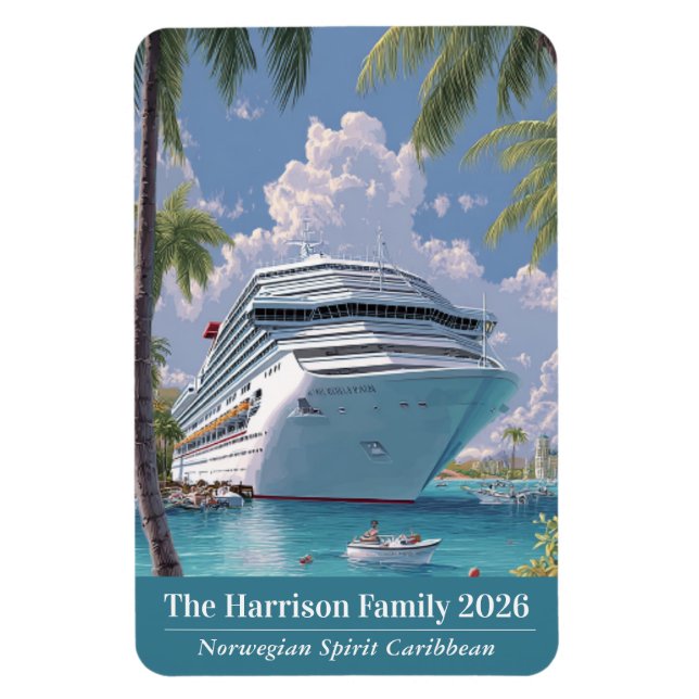 Cruise Ship Stateroom Magnet (Vertical)