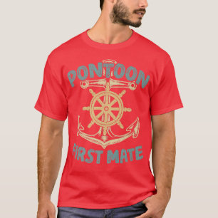 Cruise Ship Steering Wheel Anchor Pontoon First Ma T-Shirt