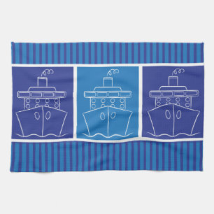 Cruise ship tea towel