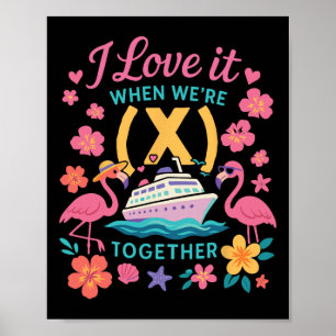 Cruise Ship Vacation Friends Buddies Couples Girl  Poster