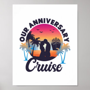 Cruise Ship Vacation Husnd Wife Marriage Anniversa Poster