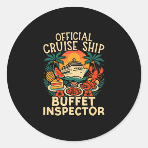 Cruise Ship Vacation Official Cruise Ship Buffet I Classic Round Sticker