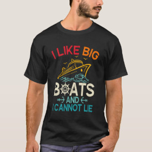 Cruise Ship Vacation Retro I Like Big Boats and I T-Shirt
