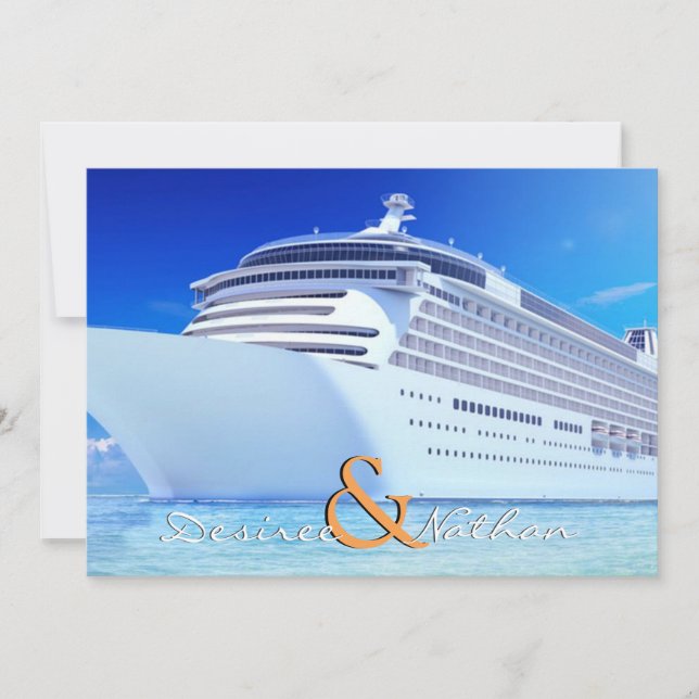 Cruise Ship Wedding Invitation (Front)