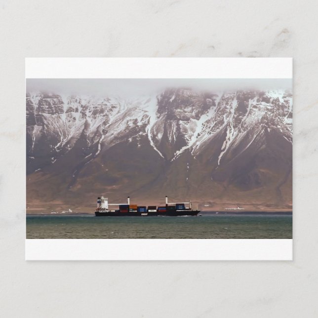 CRUISE SHIPS around SNOW MOUNTAINS America Postcard (Front)