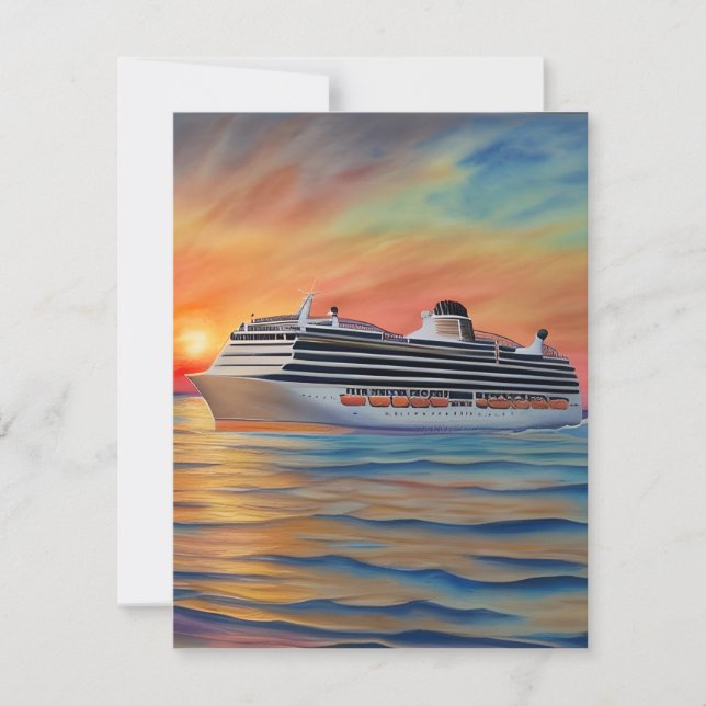 Cruise Ships Offer a Luxurious and Exciting Way to Holiday Card (Front)