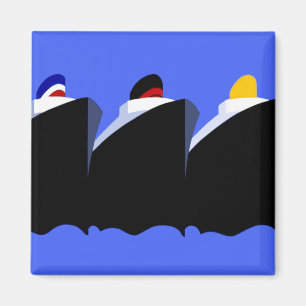Cruise Ships Vintage Poster Ocean Liner Magnet