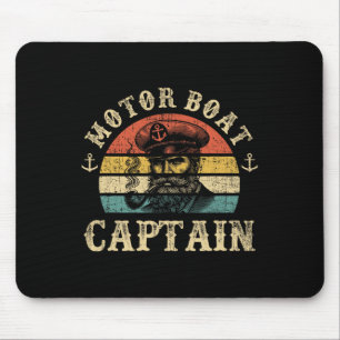 Cruise Shirts For Men Motor Boat Captain Mouse Pad