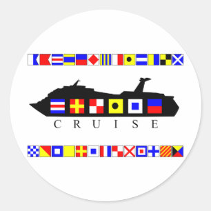 Cruise Signal Flags Classic Round Sticker