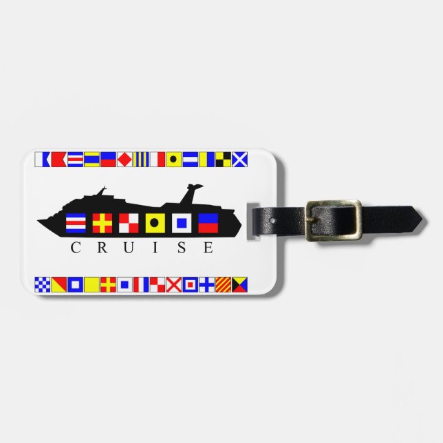 Cruise Signal Flags Luggage Tag (Personalised) (Front Horizontal)