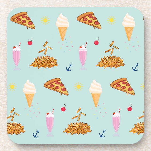  Cruise Snacks Pattern Coaster (Front)
